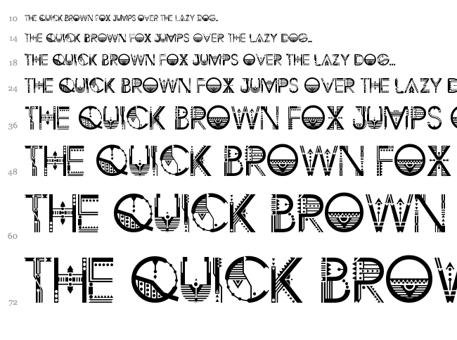 Zilap Geometrik font waterfall